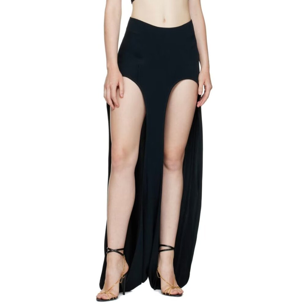 Dion Lee - Black Arch Longline Maxi Skirt